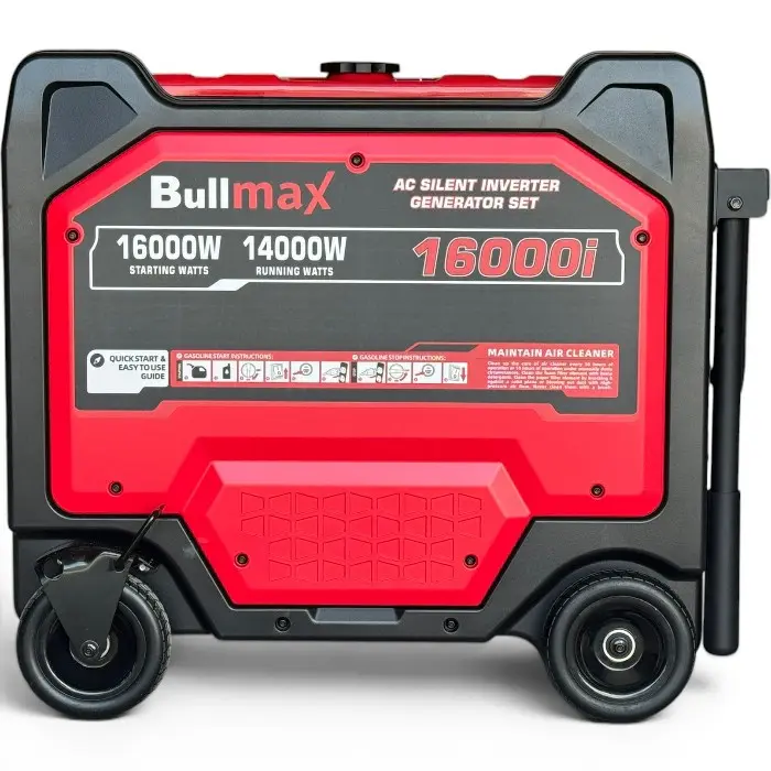 Бензинов инверторен генератор за ток Bullmax 16000i, Преносим, 16KW, Чиста Синусоида, 4-тактов, три вида запалване, монофазен и трифазен ток - 2804