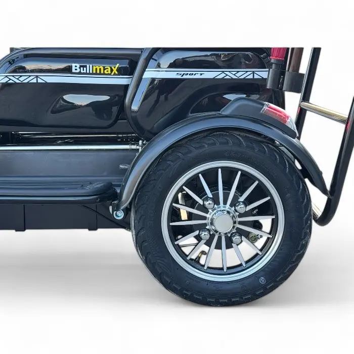Триместна електрическа триколка Bullmax C2+ с Покрив и Страници, 60V, 20Ah, 5 батерии, 1500W, подарък бастун и чадър, Синя Перла - 1506