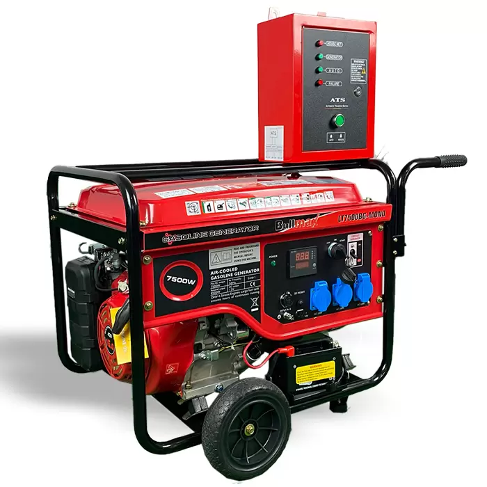 Генератор Bullmax 7.5KW, Монофазен, ATS табло, AVR, VTR 800 - 341