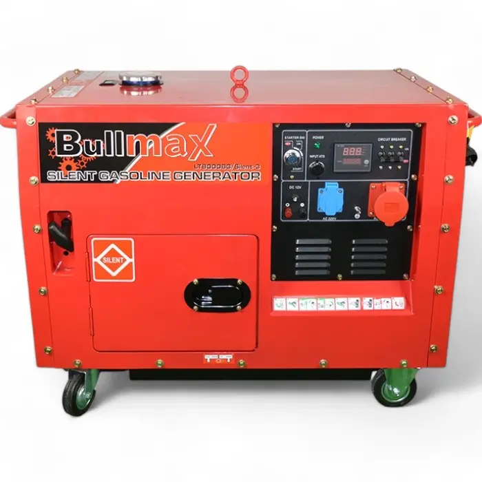 Обезшумен Бензинов Генератор за Ток Bullmax 7.5KW с Автоматика, Трифазен, Водоустойчив, 16HP, AVR, GX740, 4-тактов - 1484