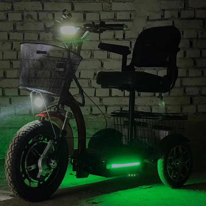 Електрическа триколка Bullmax Н1 750W, Предно предаване, 3 скорости, LED дисплей, две кошници, Червена Перла - 1653