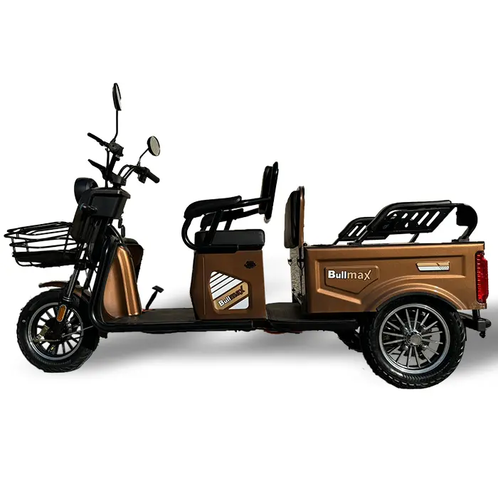 Електрическа триколка Bullmax A10 Cargo, 1500W, 48V/20Ah, За двама, Товарно Отделение, Синя Перла - 391