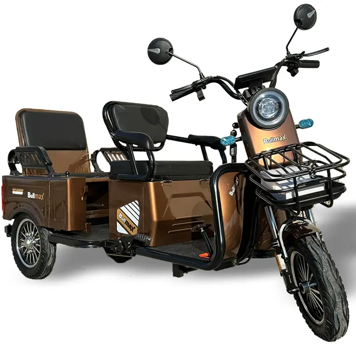 Електрическа триколка Bullmax A10 Cargo, 1500W, 48V/20Ah, За двама, Товарно Отделение, Синя Перла - 392