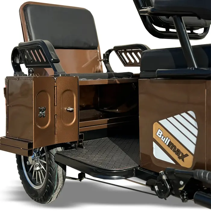 Електрическа триколка Bullmax A10 Cargo, 1500W, 48V/20Ah, За двама, Товарно Отделение, Синя Перла - 393