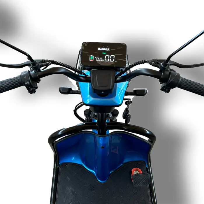Електрическа триколка Bullmax A10 Cargo, 1500W, 48V/20Ah, За двама, Товарно Отделение, Синя Перла - 394