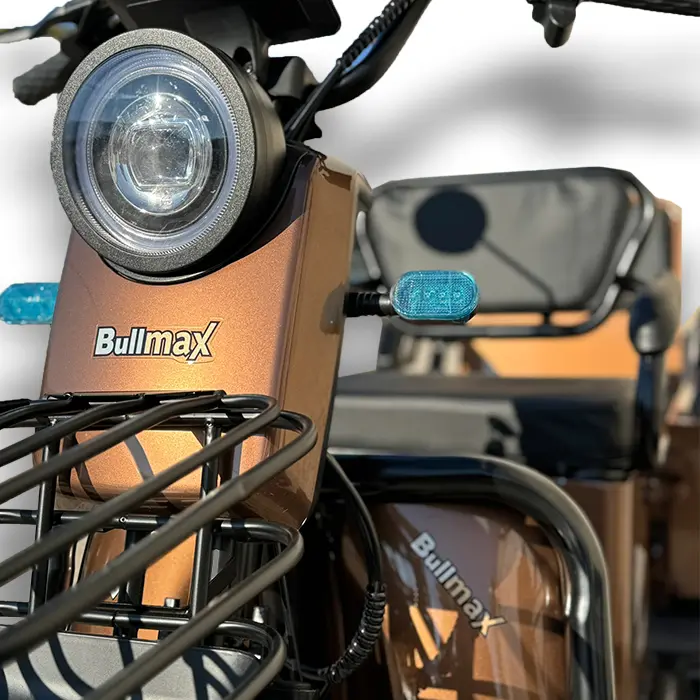 Електрическа триколка Bullmax A10 Cargo, 1500W, 48V/20Ah, За двама, Товарно Отделение, Синя Перла - 395