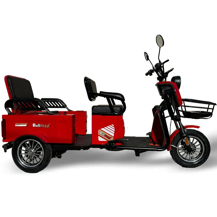 Електрическа триколка Bullmax A10 Cargo, 1500W, 48V/20Ah, За двама, Товарно Отделение, Синя Перла - 396
