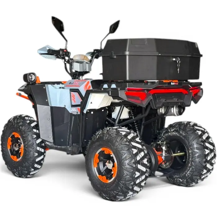Двуместно бензиново ATV Bullmax 150cc ZIGO PRO 2026г, Сиво с оранжево, 7500rpm, 8" гуми, Теглич, Всички екстри, Подаръци - 2852