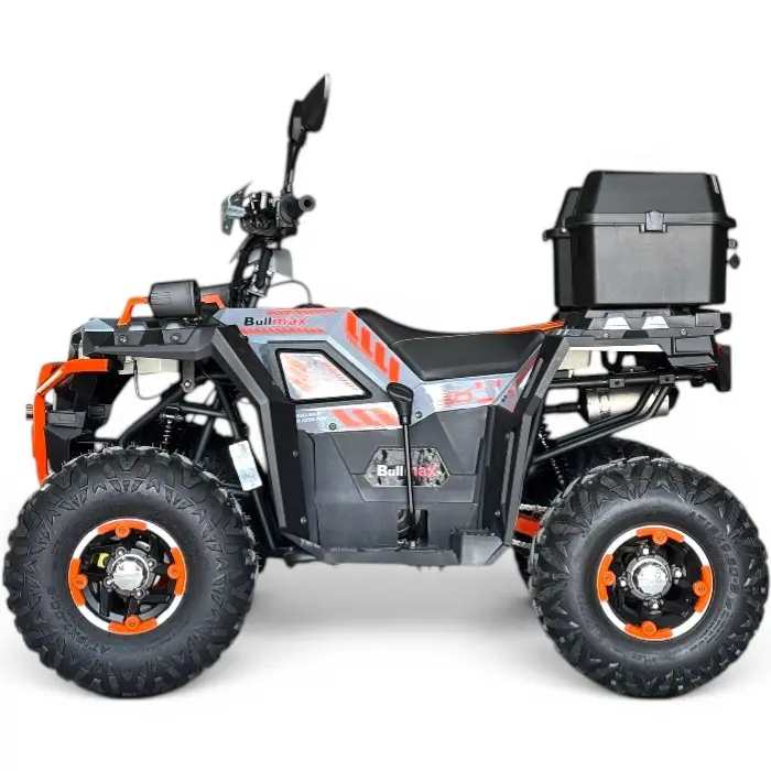 Двуместно бензиново ATV Bullmax 150cc ZIGO PRO 2026г, Сиво с оранжево, 7500rpm, 8" гуми, Теглич, Всички екстри, Подаръци - 2854