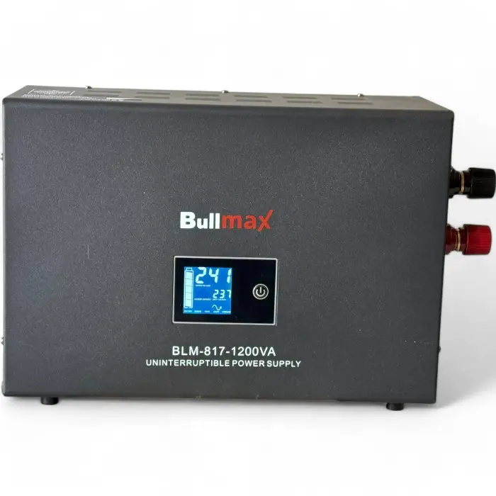 Инверторен UPS Bullmax, чиста синусоида, 1200VA / 800W, LED Дисплей, Стенен - 1542