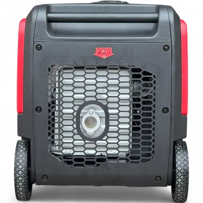 Обезшумен Инверторен генератор за ток Bullmax 6500i LPG, 6.5KW, Бензин, Газ, Дистанционно управление, ел. старт, червен, преносим, две гнезда, чиста синусоида - 2075