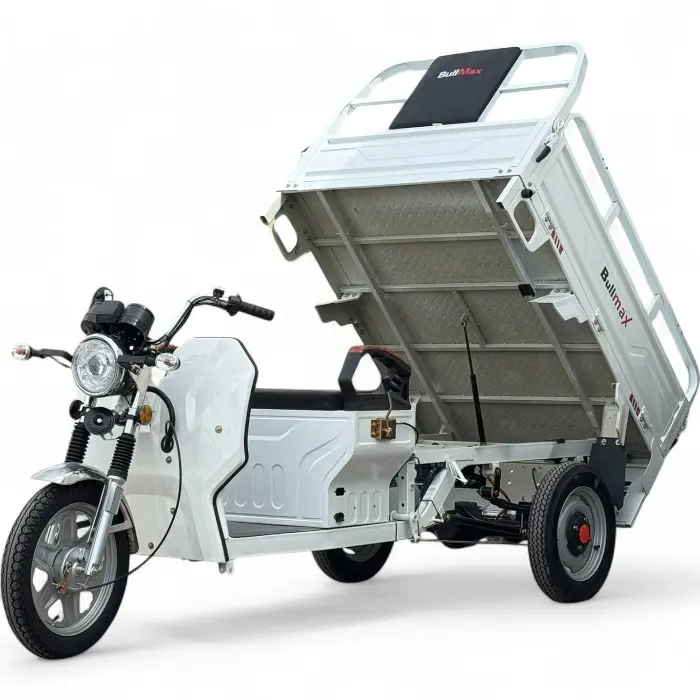 Селскостопанска Електрическа триколка BullMax Фермерска S-800, 2000W, 48V/45Ah, 600кг товар, Бяла - 2268