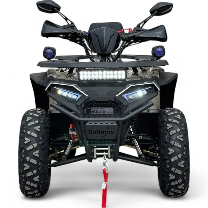 Бензиново ATV Bullmax 250cc, Лебедка, Теглич, Ловджийски сак, Full Led, Червен Камуфлаж - 1750