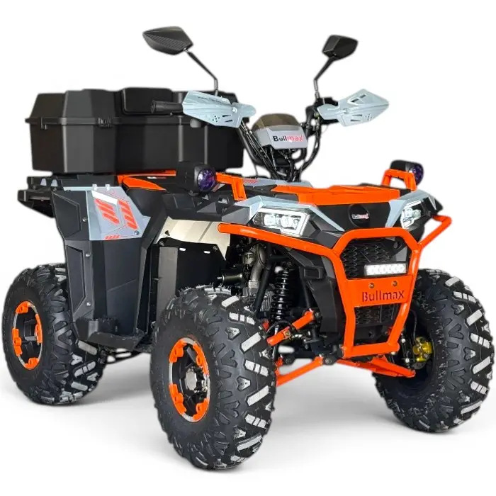 Двуместно бензиново ATV Bullmax 150cc ZIGO PRO 2026г, Сиво с оранжево, 7500rpm, 8" гуми, Теглич, Всички екстри, Подаръци - 2856