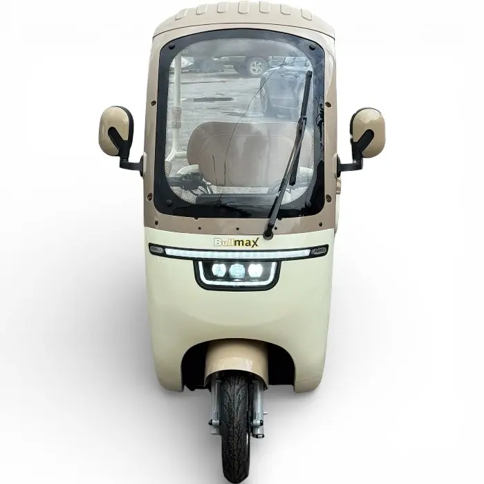 Триместна електрическа триколка с покрив Bullmax Калинка Премиум, 3000W, 72V/20Ah, 6 батерии, EEC Сертификат, Сива - 2626