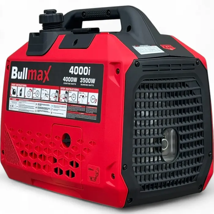 Обезшумен Инверторен генератор за ток Bullmax 4000i, 4.0KW, дисплей, ел. старт, монофазен, чиста синусоида, компактен - 2051
