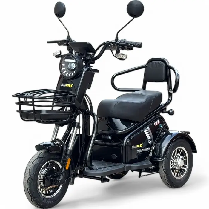 Двуместна електрическа триколка Pudding Eco, 1800W, Диференциал, За двама, Неоново Зелена - 1877