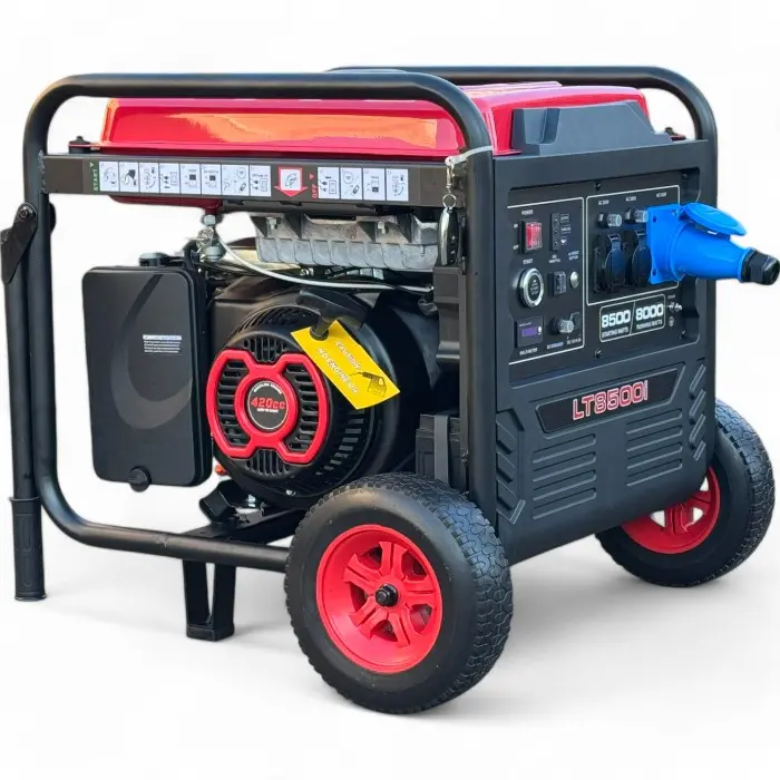 Инверторен Бензинов Агрегат за Ток Bullmax 8500I, Монофазен, Евробукса, 16А, 32А, 60hz, 4 тактов, надежден - 1448