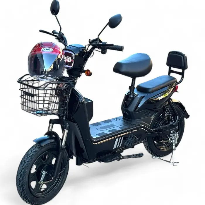 Двуместен електрически скутер с педали, велосипед с педали Bullmax Buzz Max, 16" джанти, 12Ah, 750W, Черен - 1368