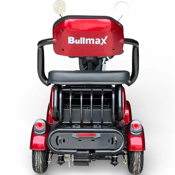 Триместна електрическа четириколка Bullmax C4, 1500W, 48V/20Ah, Маневрена, магнитна спирачка, червена - 2570