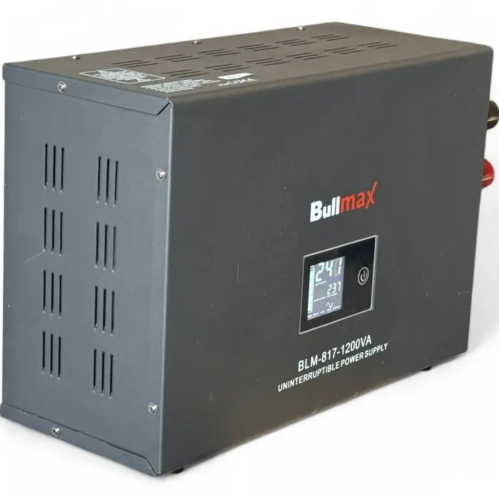 Инверторен UPS Bullmax, чиста синусоида, 1200VA / 800W, LED Дисплей, Стенен - 1543