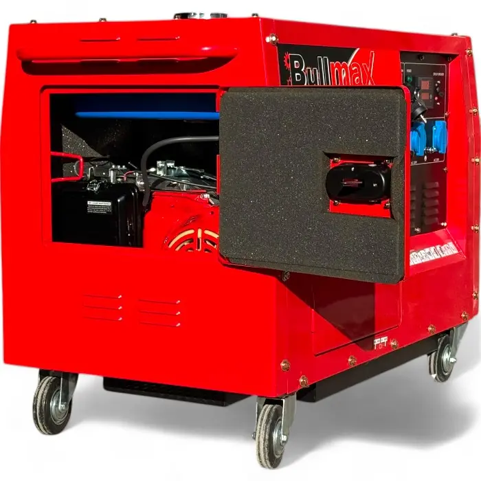 Обезшумен Бензинов Генератор за Ток Bullmax 7.5KW Монофазен, Водозащитен, Меден Ротор и Статор, Дисплей, AVR, GX760, 4-тактов - 1563