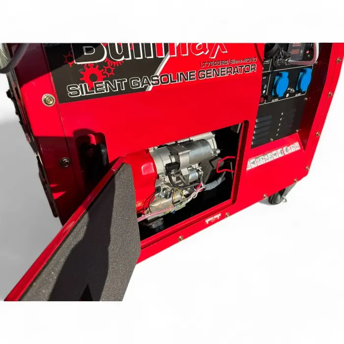 Обезшумен Бензинов Генератор за Ток Bullmax 7.5KW Монофазен, Водозащитен, Меден Ротор и Статор, Дисплей, AVR, GX760, 4-тактов - 1564