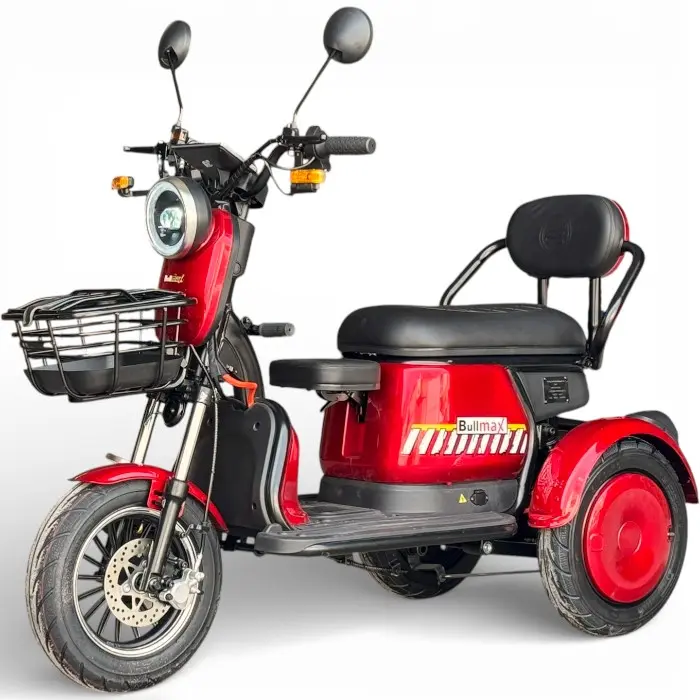 Двуместна електрическа триколка Bullmax Pudding Grand, 2000W, 60V, 20Ah, 5 батерии, 60км преход - 2670