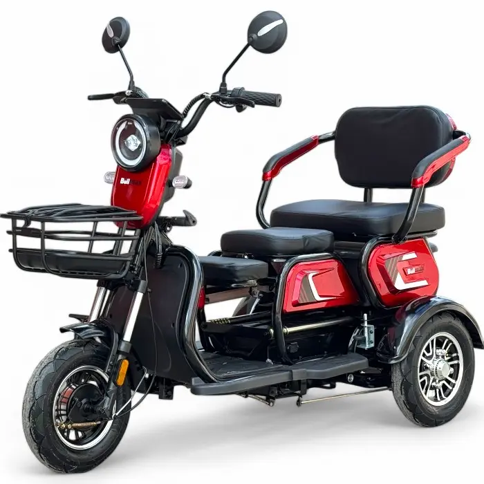 Електрическа триколка Bullmax C1+ 1500W, За трима, 48/20Ah, Червена перла - 1927
