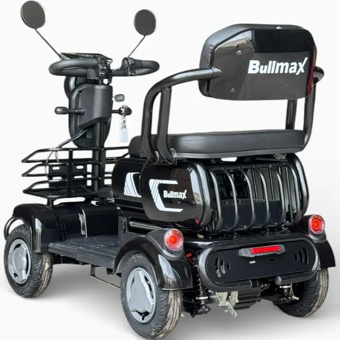 Триместна електрическа четириколка Bullmax C4, 1500W, 48V/20Ah, Маневрена, магнитна спирачка, черна - 2586