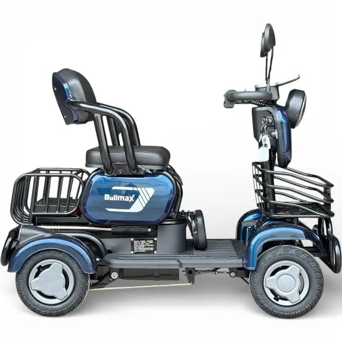 Триместна електрическа четириколка Bullmax C4, 1500W, 48V/20Ah, Маневрена, магнитна спирачка, Хамелеон - 2600