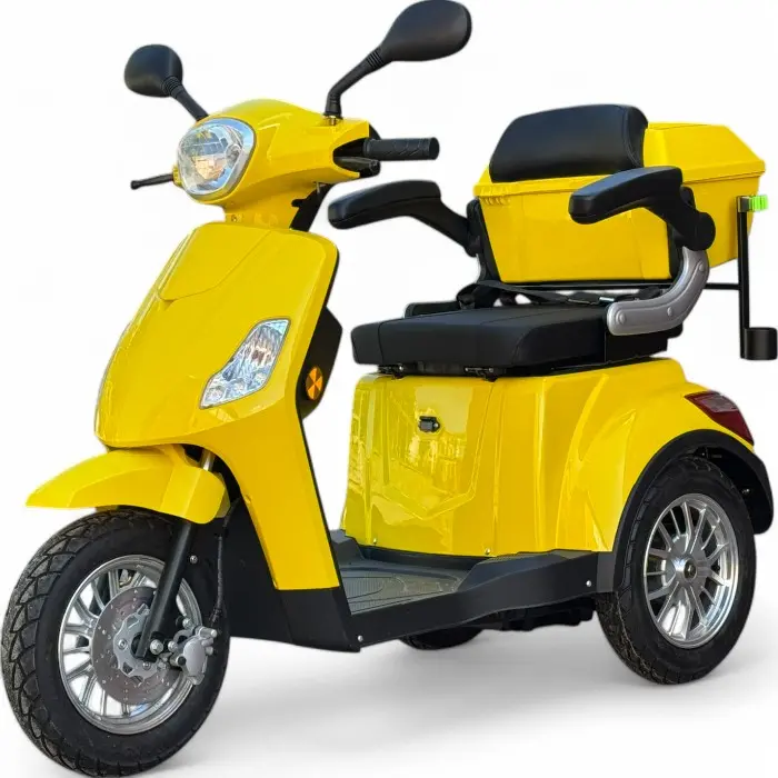 Електрическа триколка Bullmax В1, 1500W, 60V/20Ah, Задно задвижване, Жълта - 1899