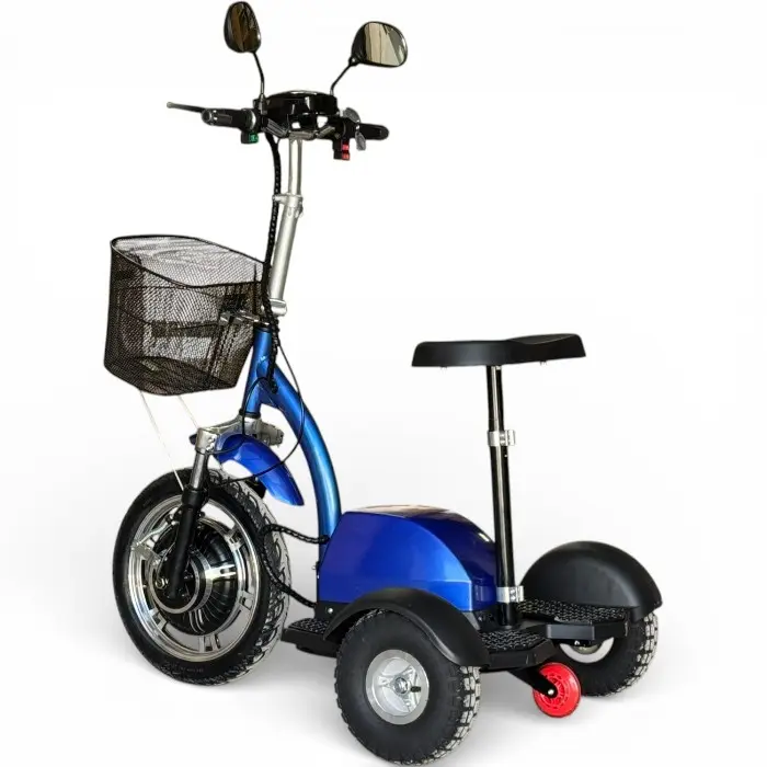 Евтина Сгъваема Преносима Електрическа триколка Bullmax A2 Premium 750W 48V / 12Ah, предно предаване, 160кг товароносимост - 2680