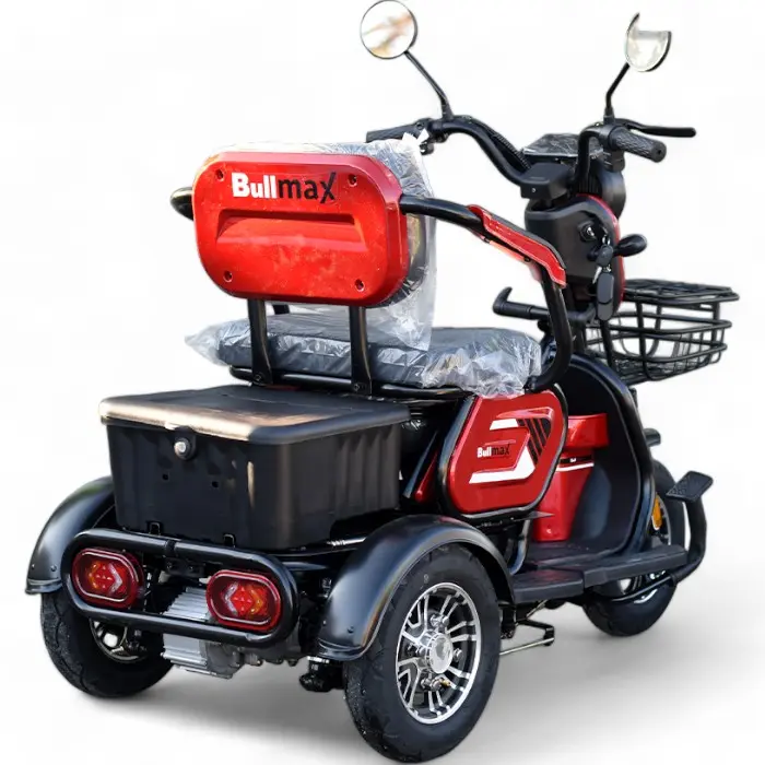 Електрическа триколка Bullmax C1+, 1500W, За трима, 48/20Ah, JUMBO Гуми, Електриково Зелено - 1059