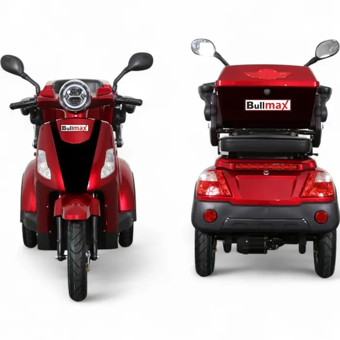 Електрическа триколка Bullmax R1, 1500W, 60V/20Ah, CE Сертификат, 25км/ч, червена - 2301