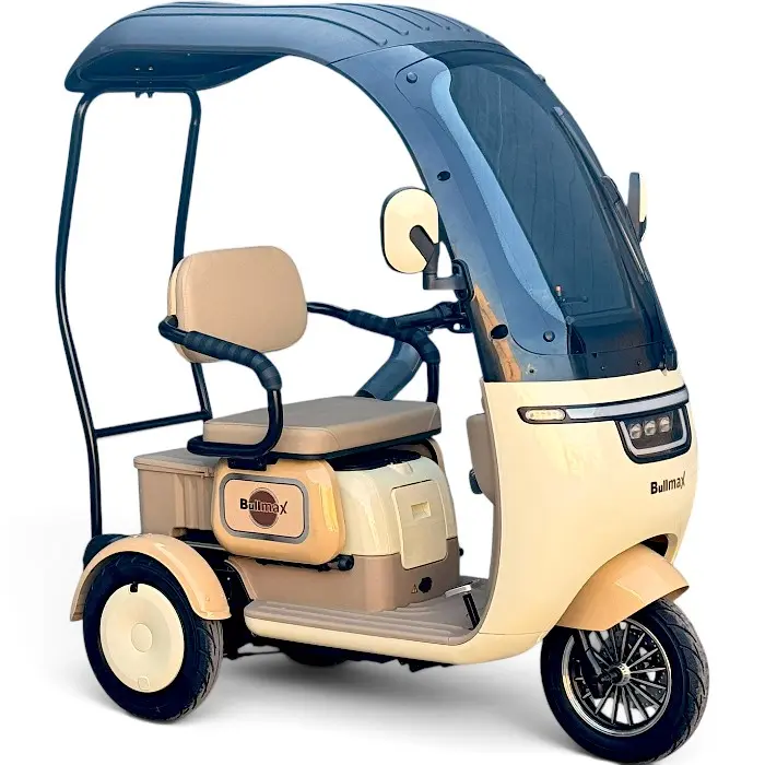 Триместна електрическа триколка с покрив и предно стъкло Bullmax C5, 2000W, 60V/20Аh - 3105