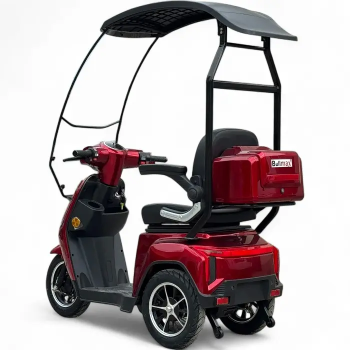 Електрическа триколка с покрив Bullmax R1 Robot, 1500W, 60V/20Ah, CE Сертификат, 25км/ч, Червена - 2389