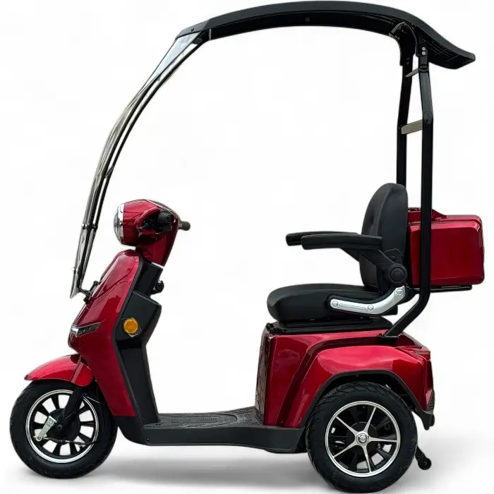 Електрическа триколка с покрив Bullmax R1 Robot, 1500W, 60V/20Ah, CE Сертификат, 25км/ч, Червена - 2390