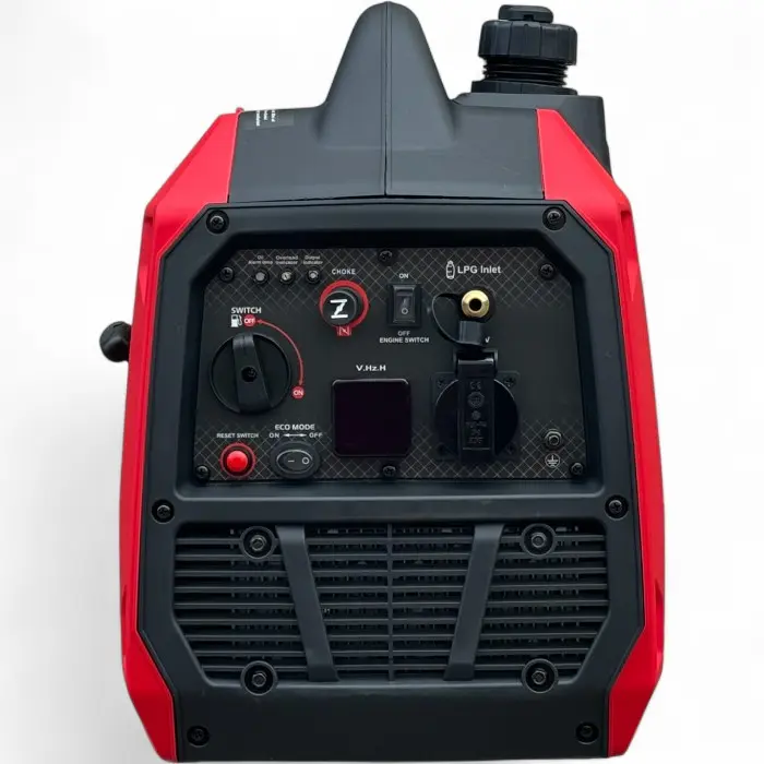 Обезшумен Инверторен генератор за ток Bullmax 4000i LPG, Бензин, Газ, 4.0KW, червен, Дисплей, монофазен, компактен - 2063