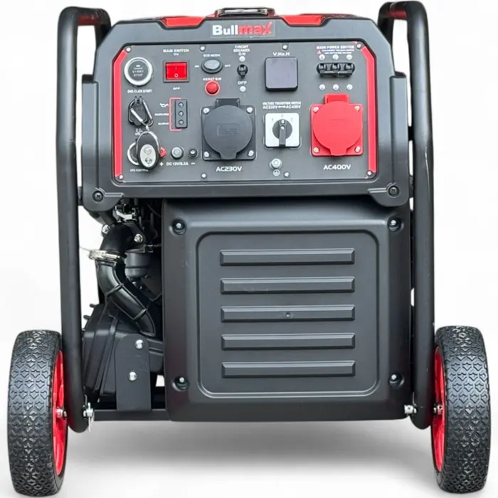 Комбиниран инверторен генератор за ток Bullmax 10500iQ, 10kW, червен, преносим, дистанционно управление, чиста синусоида, 4-тактов - 2154