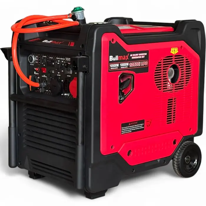 Комбиниран обезшумен инверторен генератор за ток Bullmax 10500i LPG, 10KW, Бензин, Газ, Дистанционно, 230/400V, 485cc, Преносим - 2099