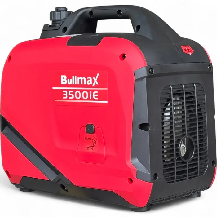 Обезшумен Инверторен генератор за ток Bullmax 3500i, ел. старт, дистанционно, червен, преносим, 230V, 13.8A, 50hz, чиста синусоида - 2044