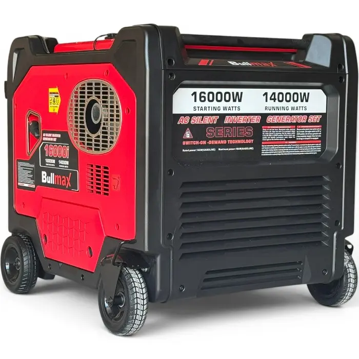 Бензинов инверторен генератор за ток Bullmax 16000i, Преносим, 16KW, Чиста Синусоида, 4-тактов, три вида запалване, монофазен и трифазен ток - 2807