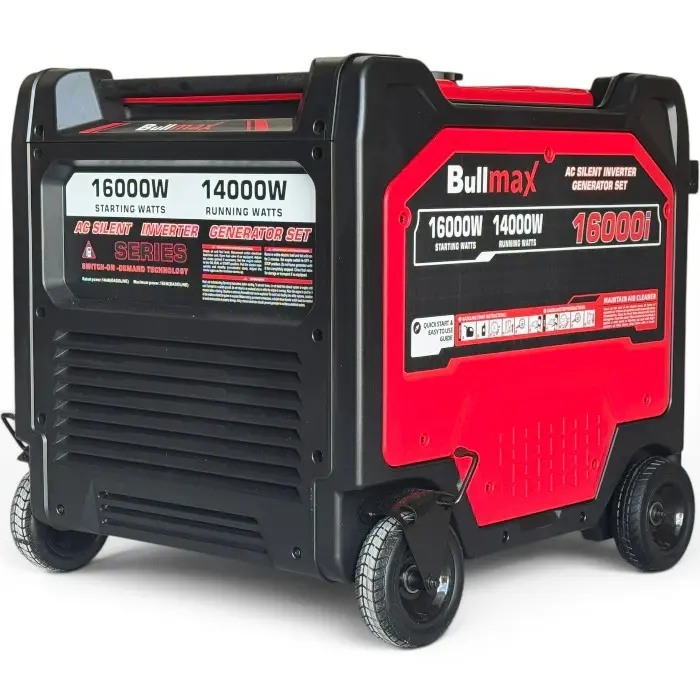 Бензинов инверторен генератор за ток Bullmax 16000i, Преносим, 16KW, Чиста Синусоида, 4-тактов, три вида запалване, монофазен и трифазен ток - 2812