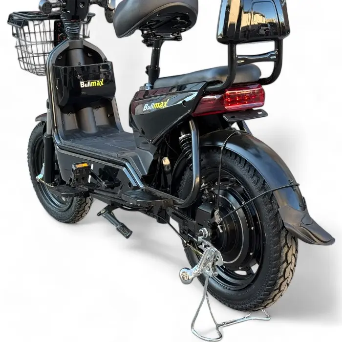 Двуместен електрически скутер с педали, велосипед с педали Bullmax Buzz Max, 16" джанти, 12Ah, 750W, Черен - 1370