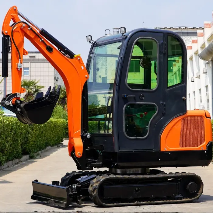 2.5-тонен мини багер Laidong – висока мощност, прецизност и разширен работен диапазон, кабина, чупеща стрела - 2553