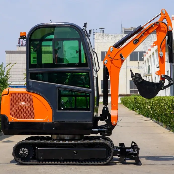 2.5-тонен мини багер Laidong – висока мощност, прецизност и разширен работен диапазон, кабина, чупеща стрела - 2555