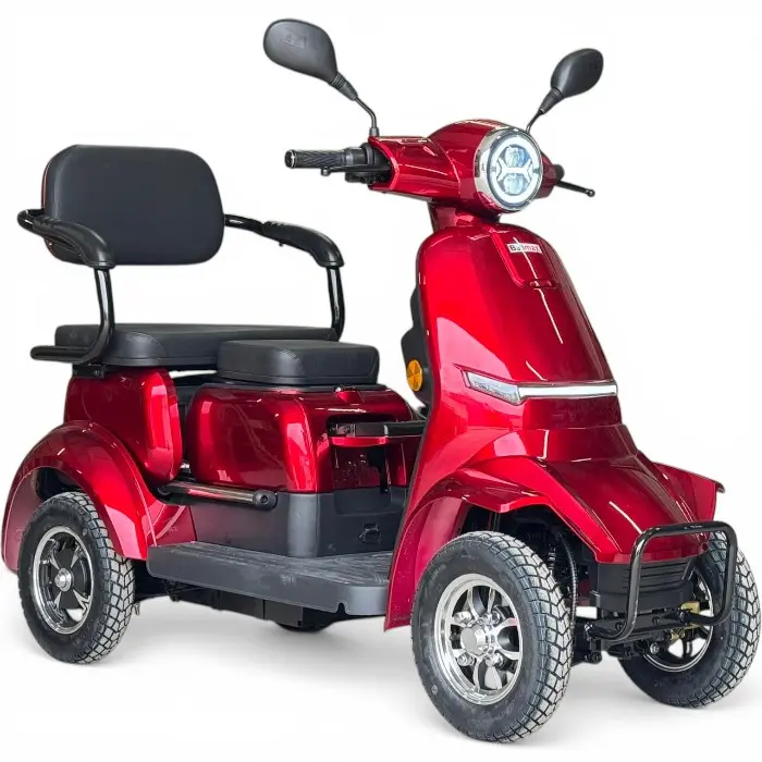 Триместна електрическа четириколка за възрастни и трудноподвижни 2000W, 60V, 20Ah, LED, 5 батерии - 2745