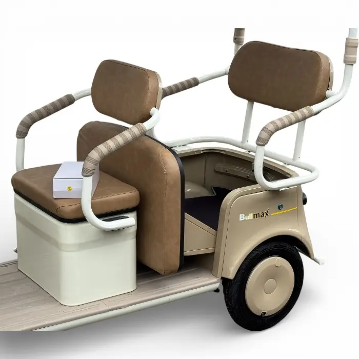 Триместна електрическа триколка с покрив Bullmax Калинка Премиум, 3000W, 72V/20Ah, 6 батерии, EEC Сертификат, Сива - 2629