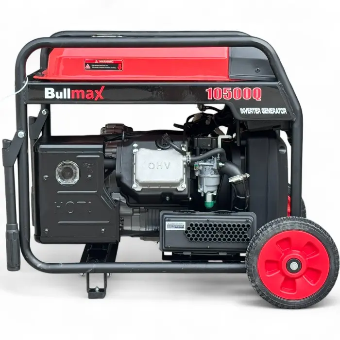 Комбиниран инверторен генератор за ток Bullmax 10500iQ, 10kW, червен, преносим, дистанционно управление, чиста синусоида, 4-тактов - 2157
